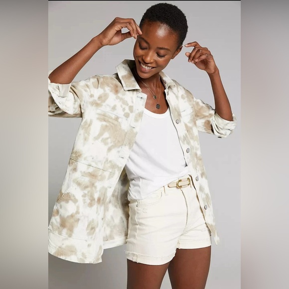 Pilcro Jackets & Blazers - NWT Anthropologie Pilcro Cream and Tan Denim
Jacket Size: S